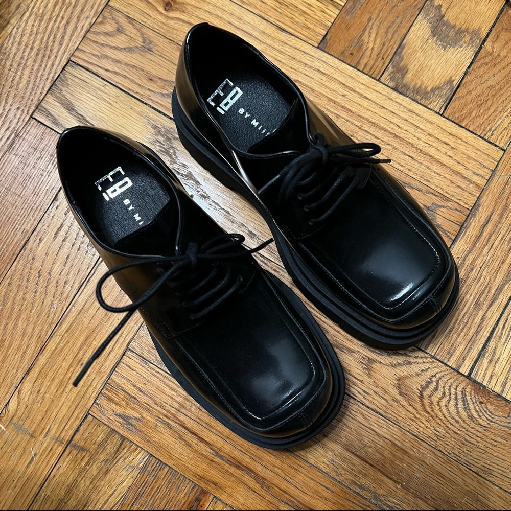 E8 by Miista chunky leather platform loafers - Picture 2 of 5